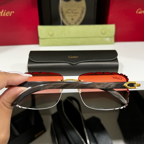 ET 3k - Cartier black buffalo horn glasses - Picture 1 of 7